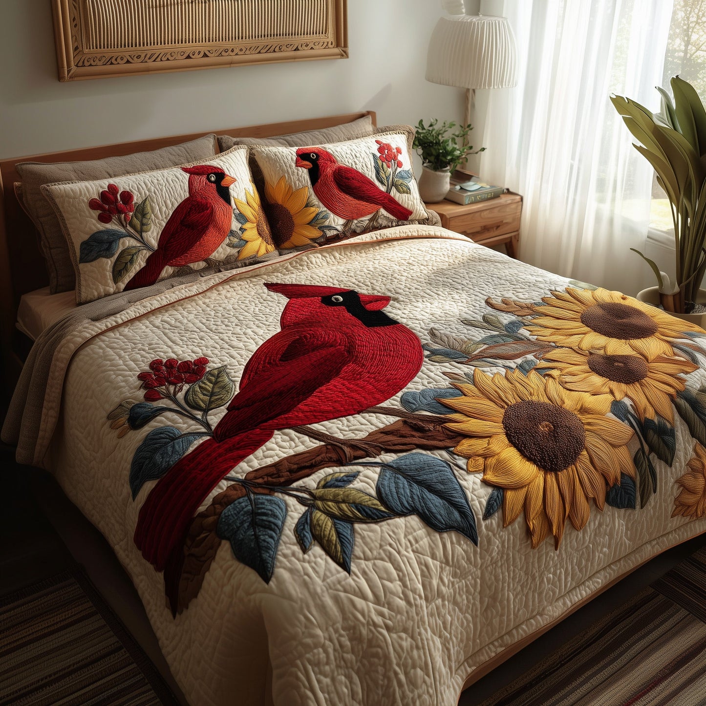 Cardinal 3-Piece Quilted Bedding Set GFTONT1807