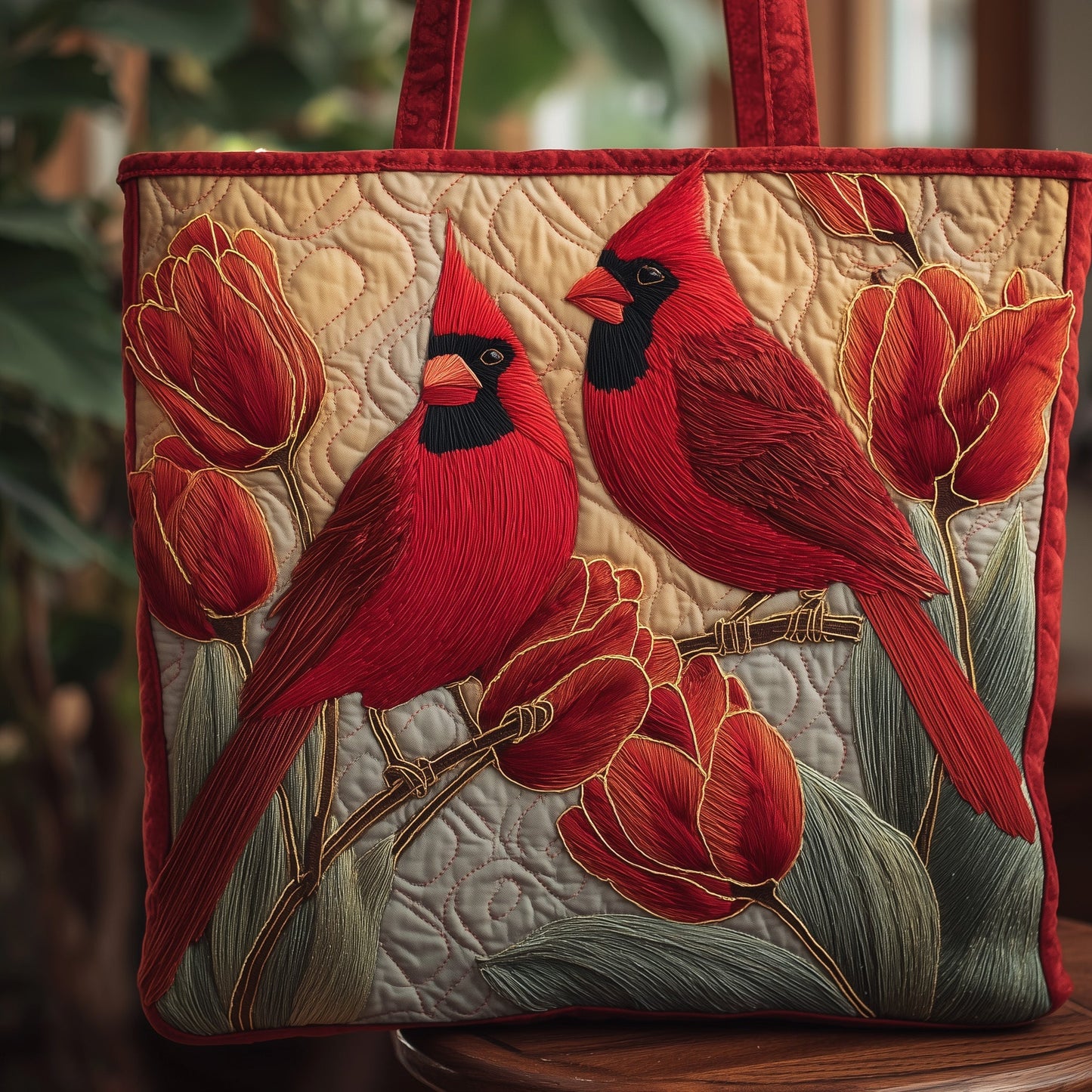 Cardinal Charm Quilted Tote Bag GFTONT1825