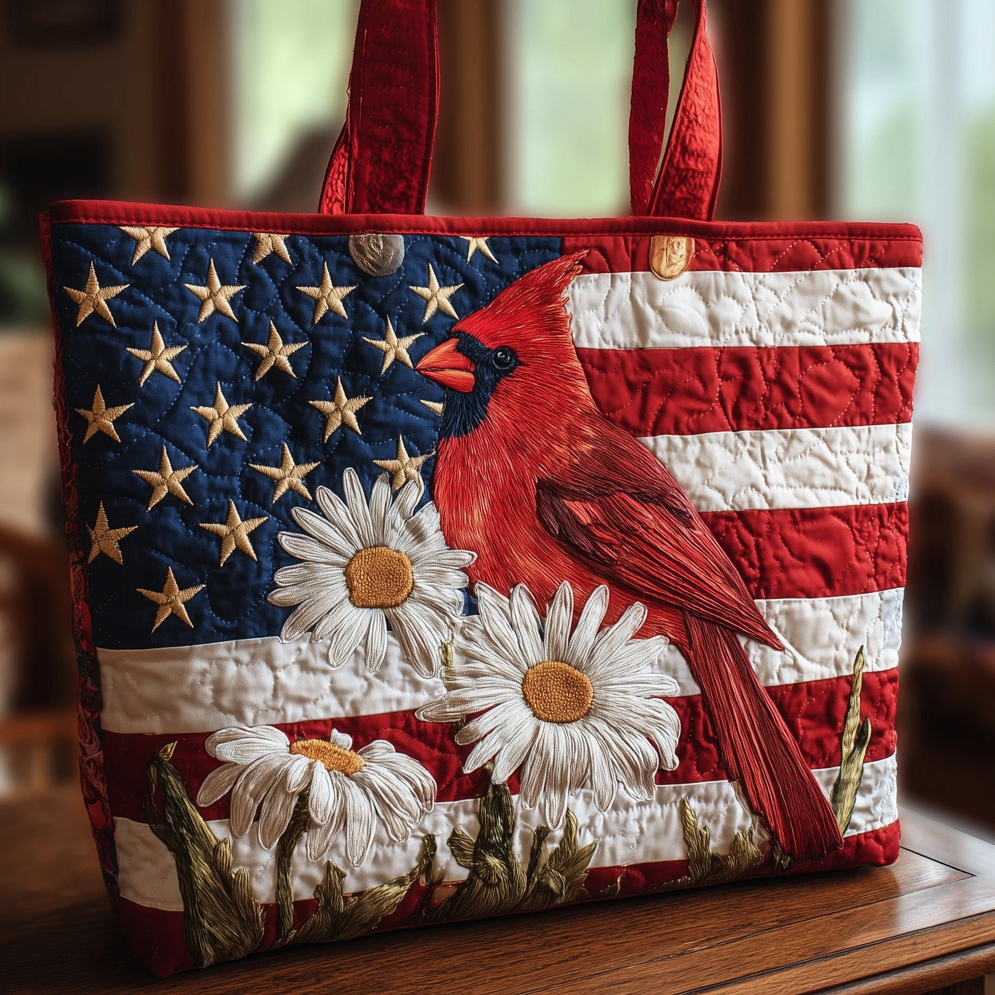 Liberty Cardinal Quilted Tote Bag GFTONT1827
