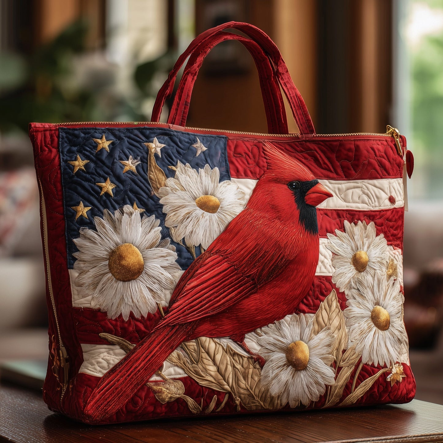 Liberty Cardinal Quilted Tote Bag GFTONT1828