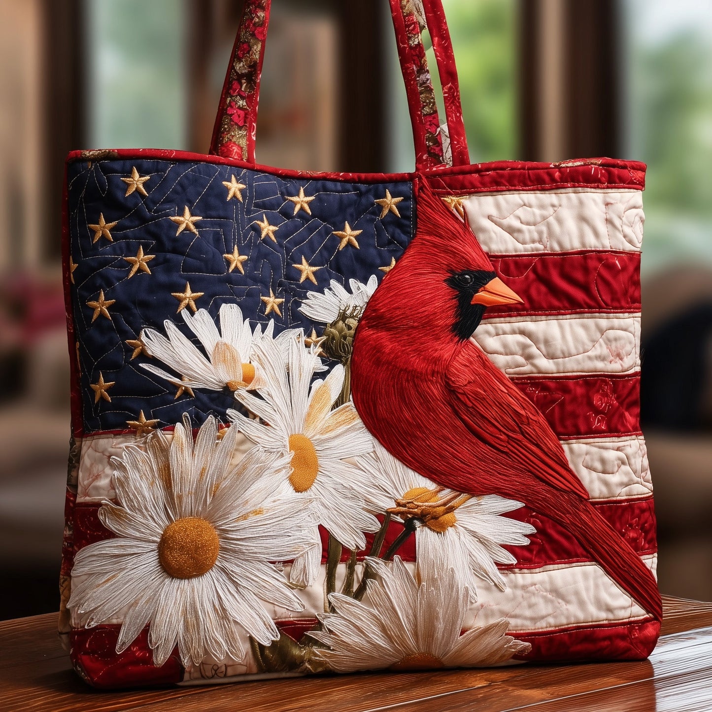 Liberty Cardinal Quilted Tote Bag GFTONT1829