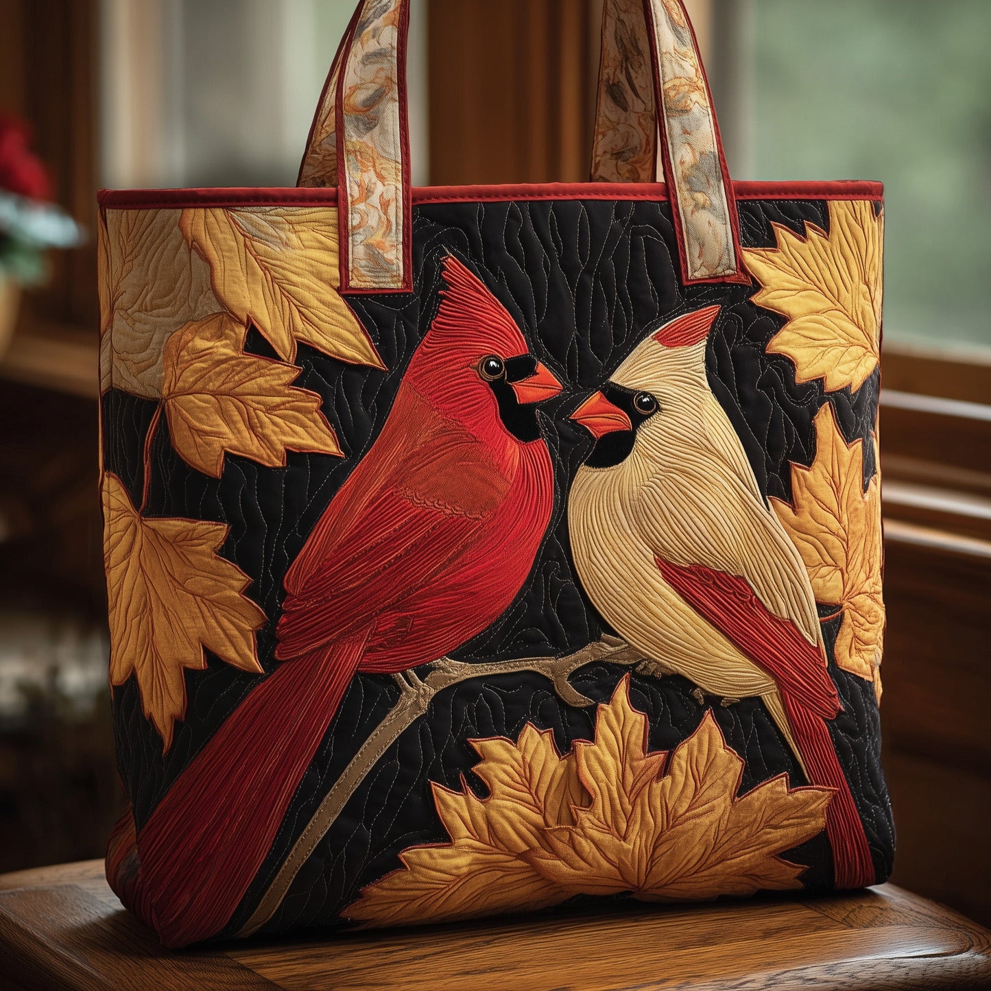 Cardinal Pair Quilted Tote Bag GFTONT1866