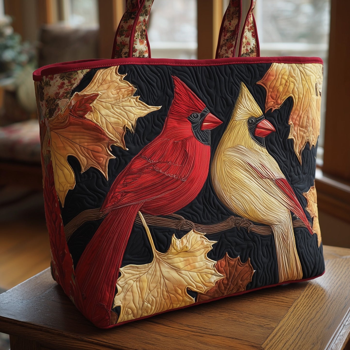 Cardinal Pair Quilted Tote Bag GFTONT1867