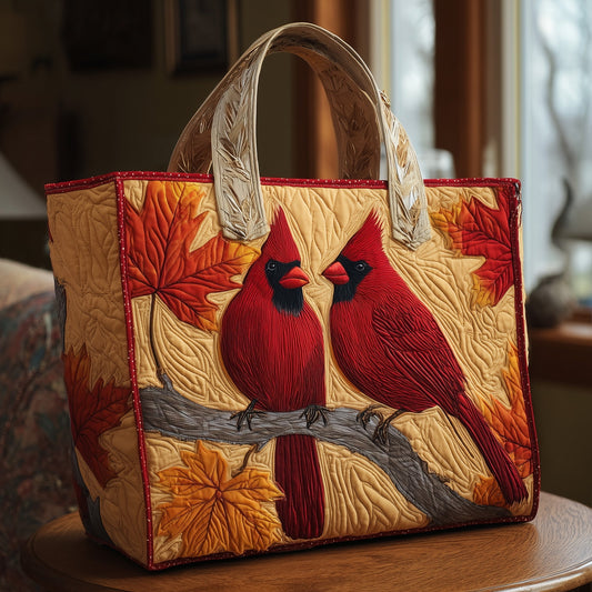 Autumn Cardinal Quilted Tote Bag GFTONT1869