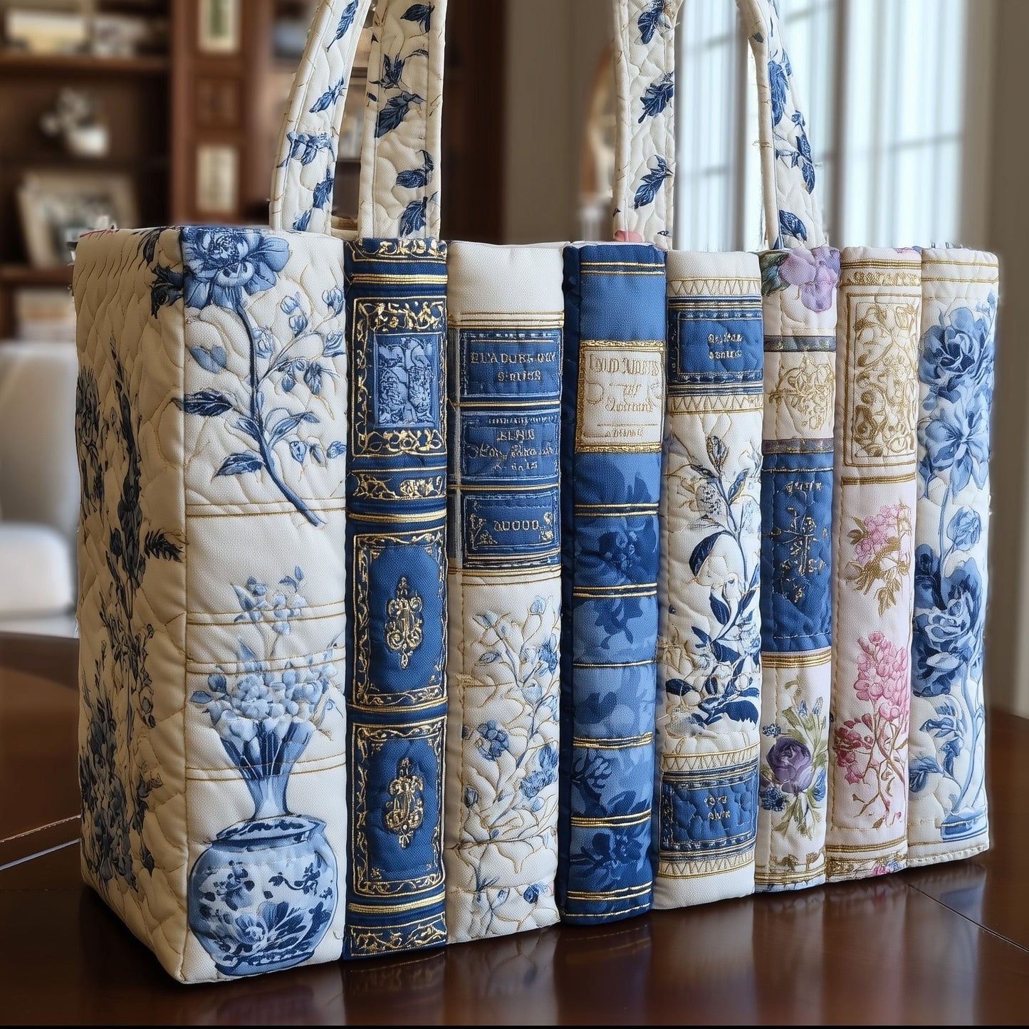 Book Quilted Tote Bag GFTONT1920