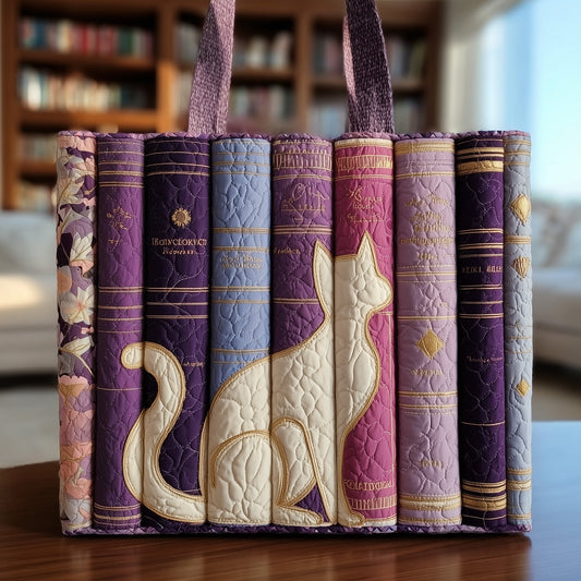 Cat Library Quilted Tote Bag GFTONT1921