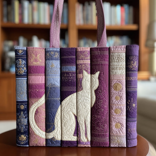 Cat Library Quilted Tote Bag GFTONT1922