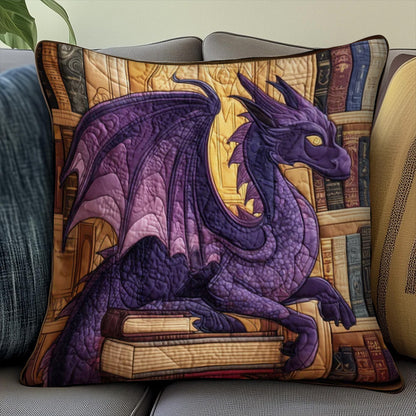 Library Dragon Quilted Pillow Case GFTONT1934