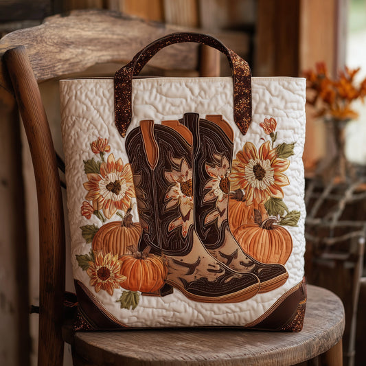 Autumn Boots Quilted Tote Bag GFTONT2011