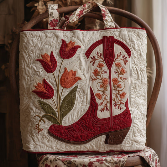 Red Boots Quilted Tote Bag GFTONT2014
