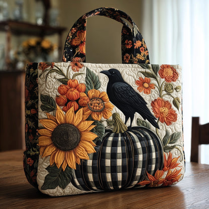 Raven Pumpkin Quilted Tote Bag GFTONT2023