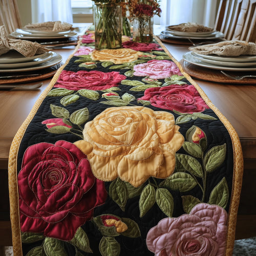Gorgeous Rose Quilted Table Runner GFTONT2031
