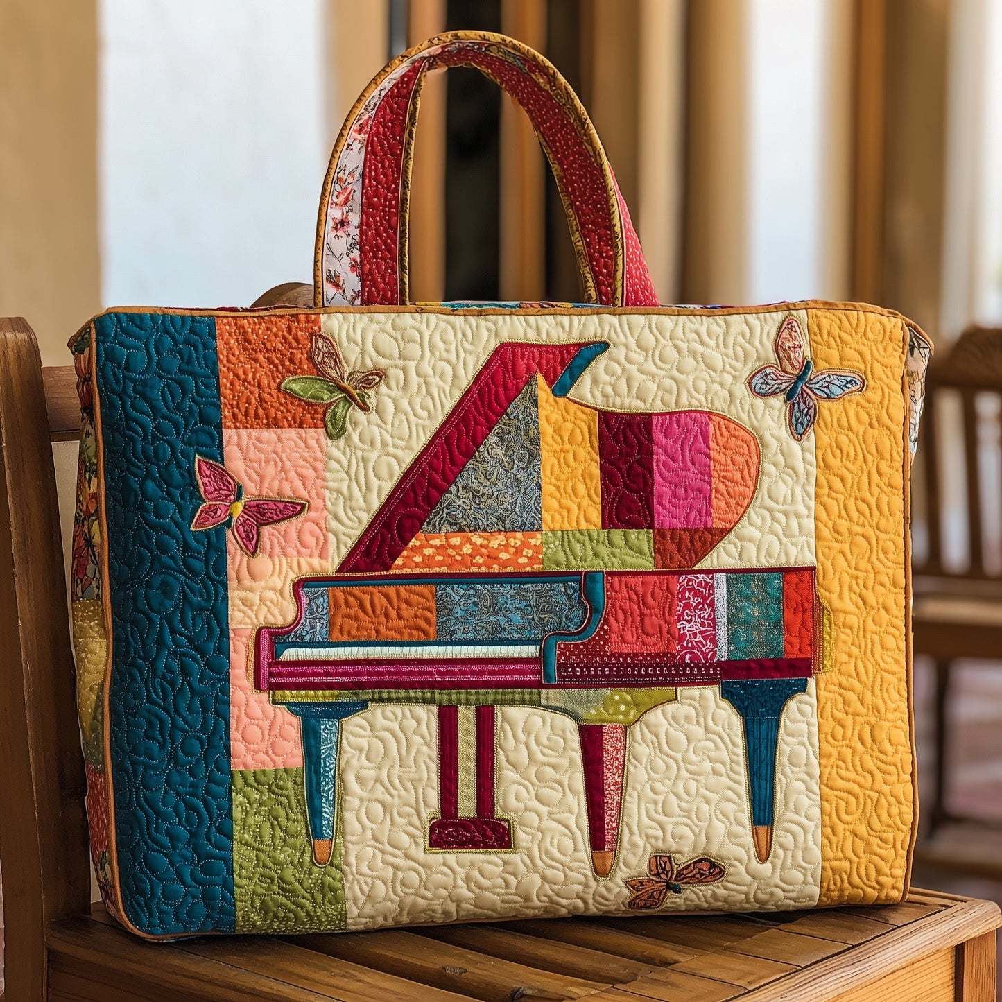 Colorpop Piano Quilted Tote Bag GFTONT2043