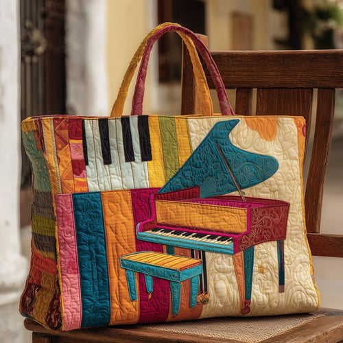 Colorful Pianist Quilted Tote Bag GFTONT2046