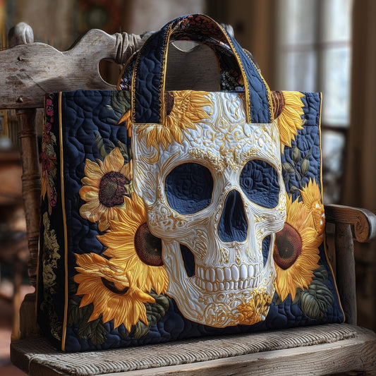 Skull in Bloom Quilted Tote Bag GFTONT2060