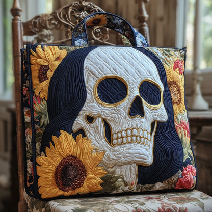 Skull in Bloom Quilted Tote Bag GFTONT2061