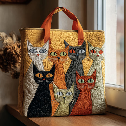 Whimsy Cat Quilted Tote Bag GFTONT2118