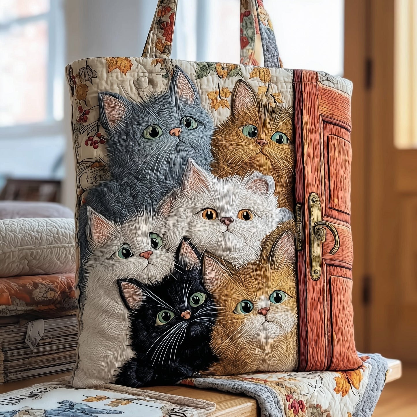 House of Cats Quilted Tote Bag GFTONT2125