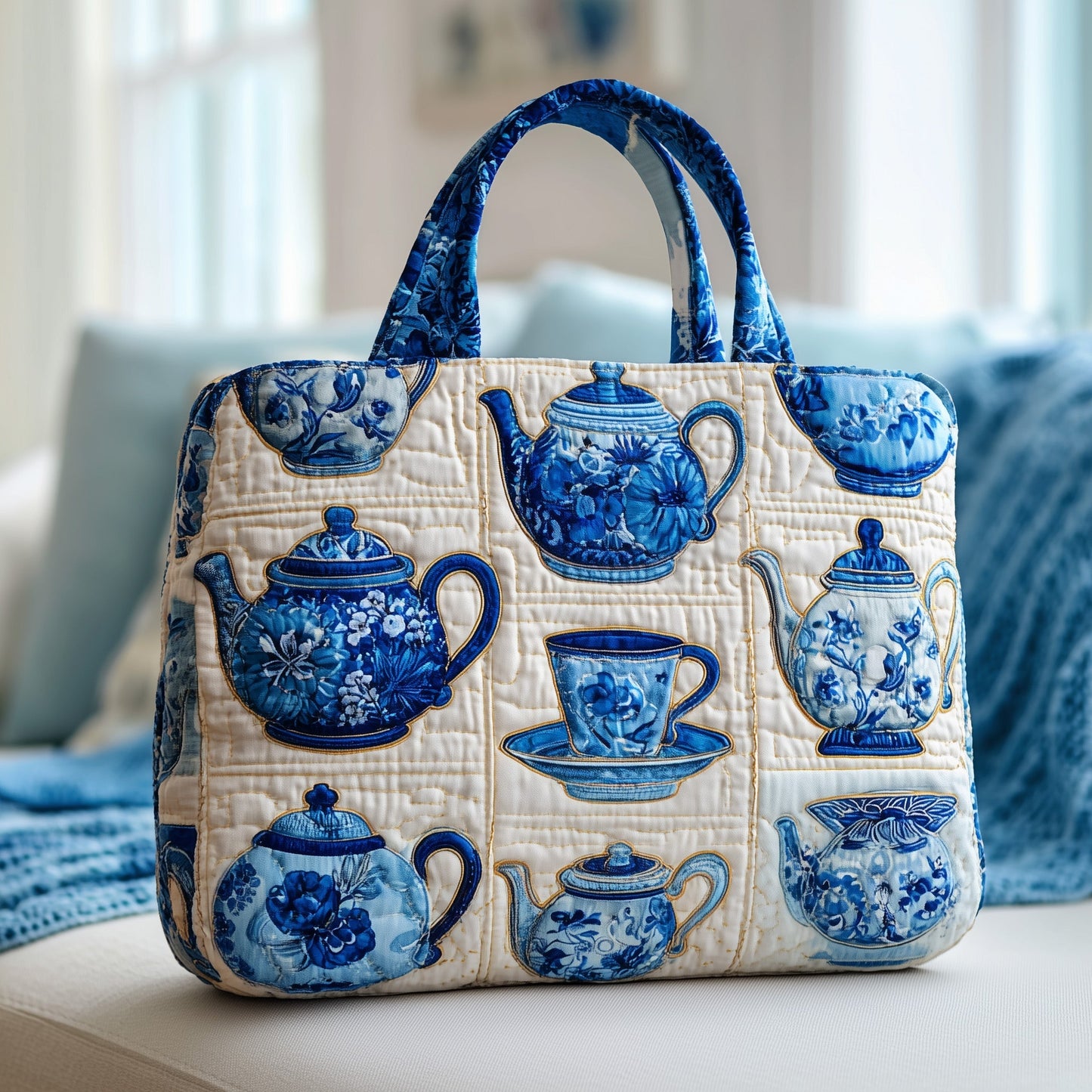 Teapot Quilted Tote Bag GFTONT2128