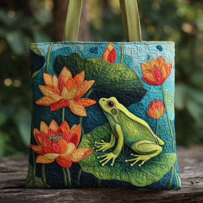 Frog Charm Quilted Tote Bag GFTONT2139