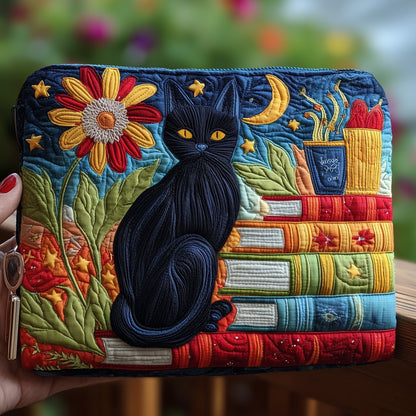 Cat and Book Quilted Purse GFTONT2145