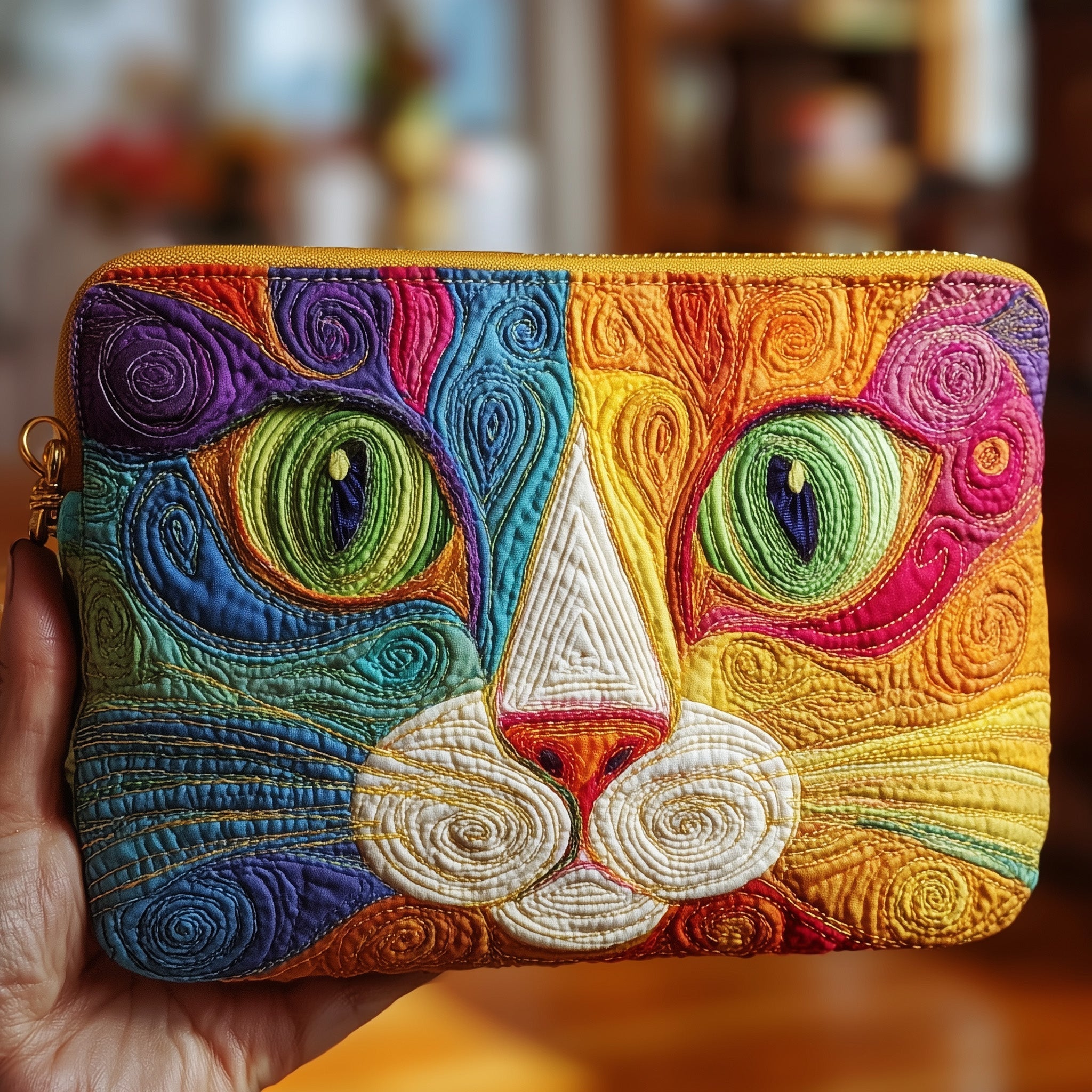 Swirly Cat Quilted Purse GFTONT2160 – Patchique Store