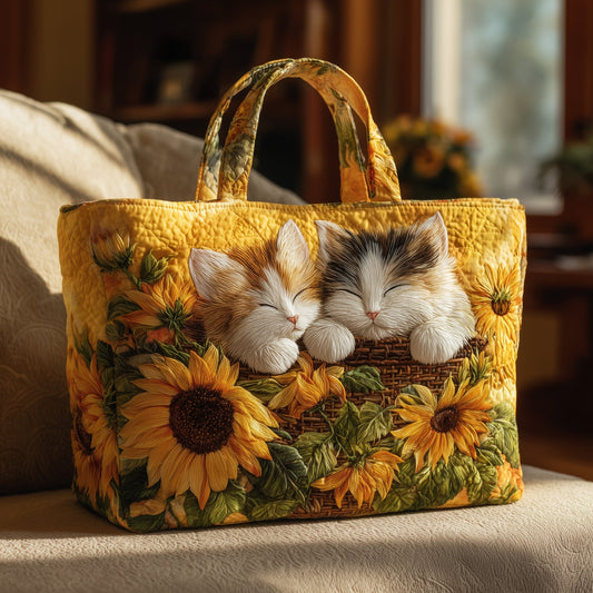 Cat in Bloom Quilted Tote Bag GFTONT2206