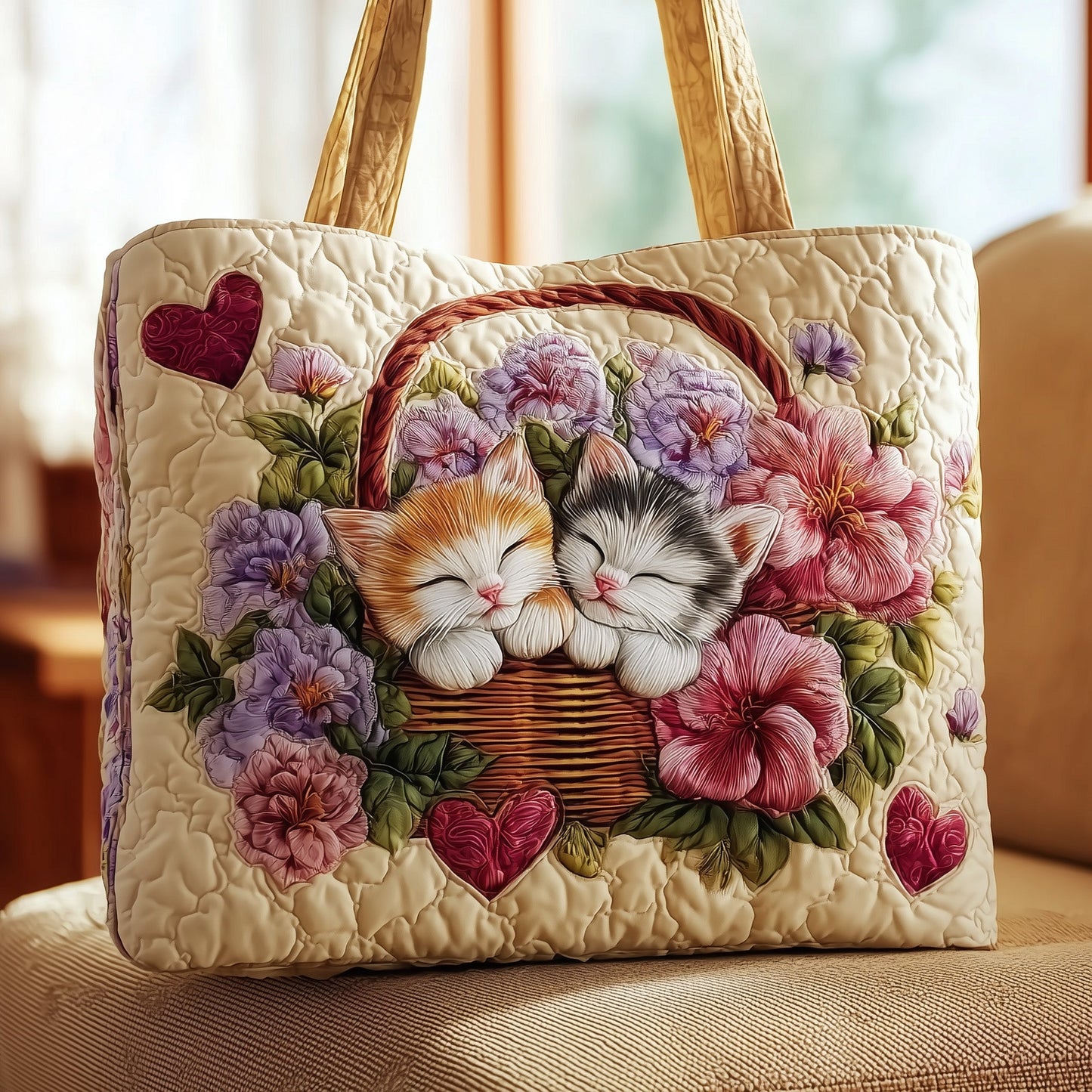 Furlower Quilted Tote Bag GFTONT2209