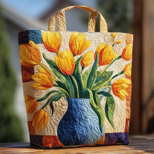 Tulip Vase Quilted Tote Bag GFTONT2213