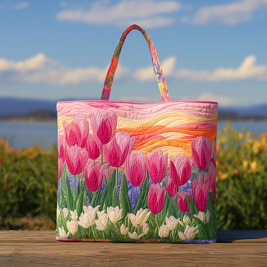 Tulip Sunset Quilted Tote Bag GFTONT2218