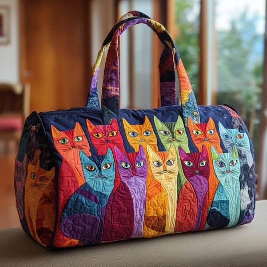 Whimsy Cat Quilted Duffle Bag GFTONT2227