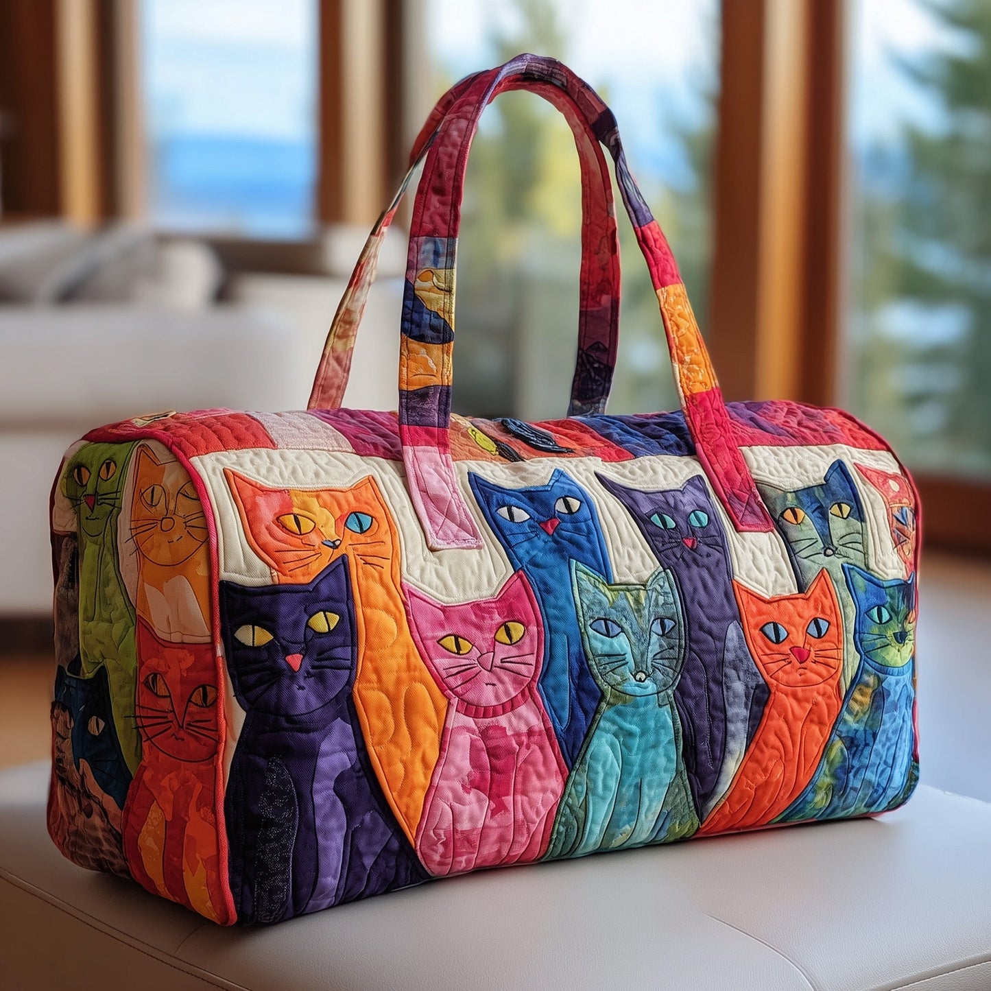 Whimsical Paw Quilted Duffle Bag GFTONT2232