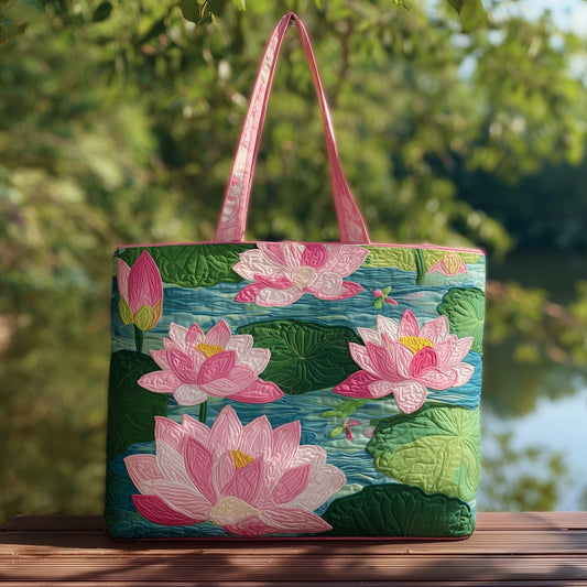 Lotus Pond Quilted Tote Bag GFTONT2250