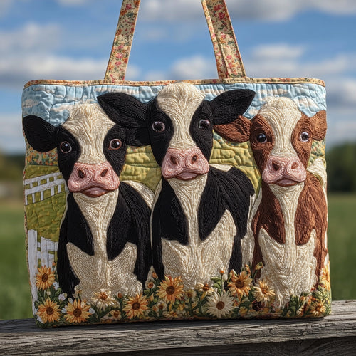 Herd of Cows Quilted Tote Bag GFTONT2253