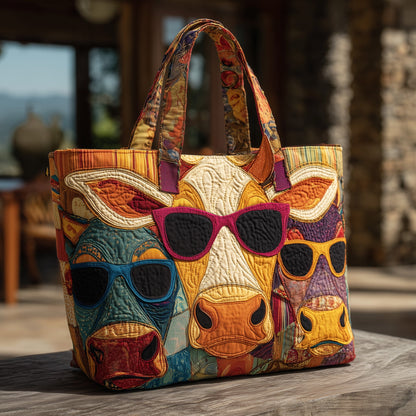Funky Cow Quilted Tote Bag GFTONT2259