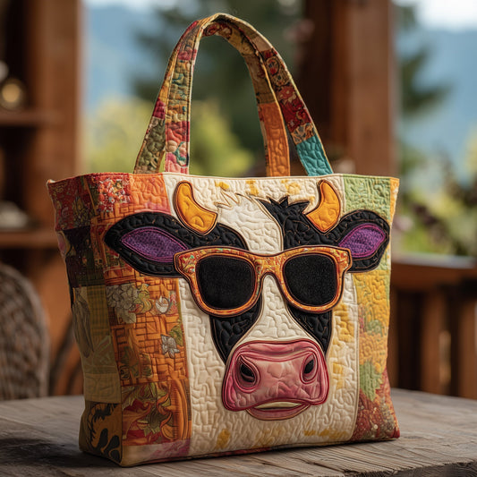 Funky Cow Quilted Tote Bag GFTONT2260