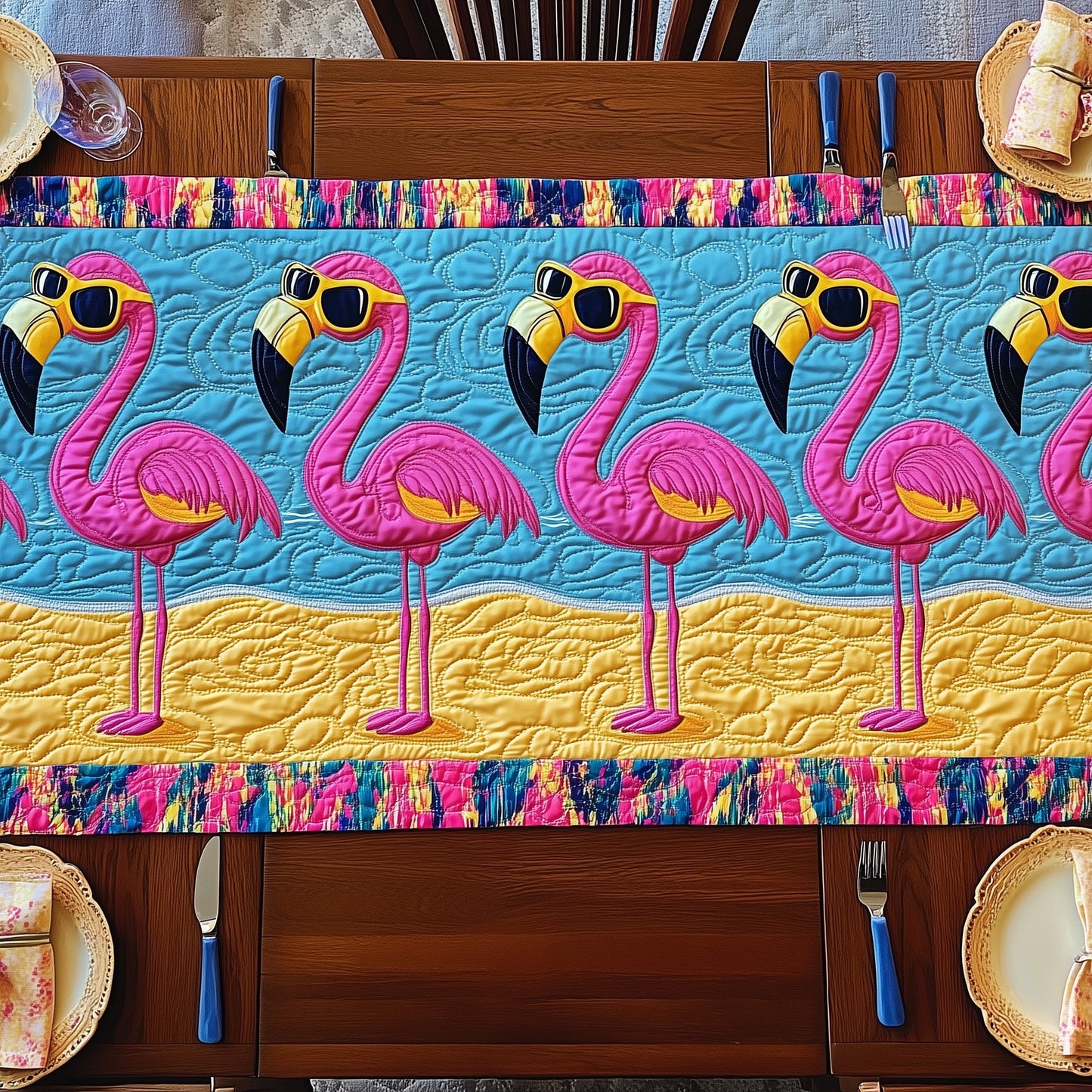 Flamingo Quilted Table Runner GFTONT226
