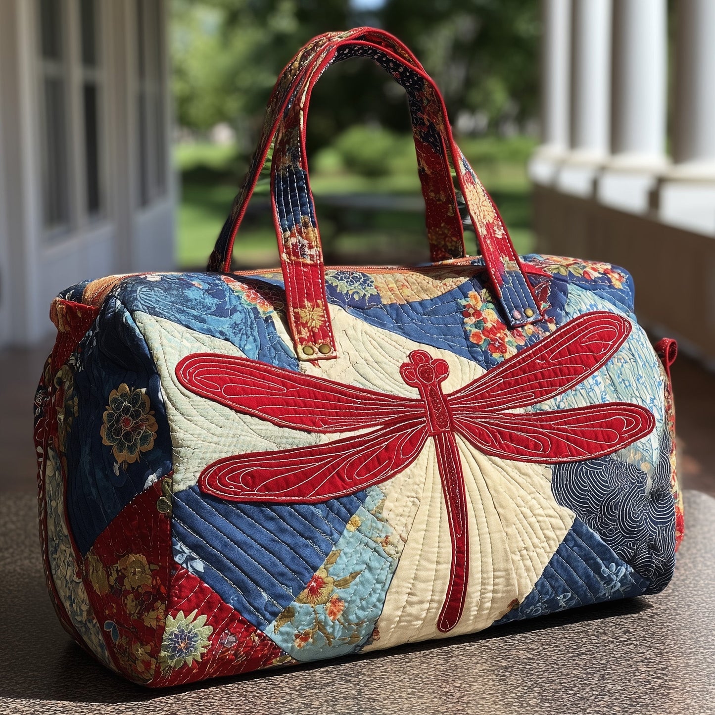 Gorgeous Dragonfly Quilted Duffle Bag GFTONT2282