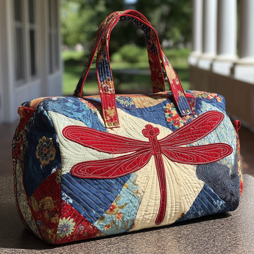 Gorgeous Dragonfly Quilted Duffle Bag GFTONT2282