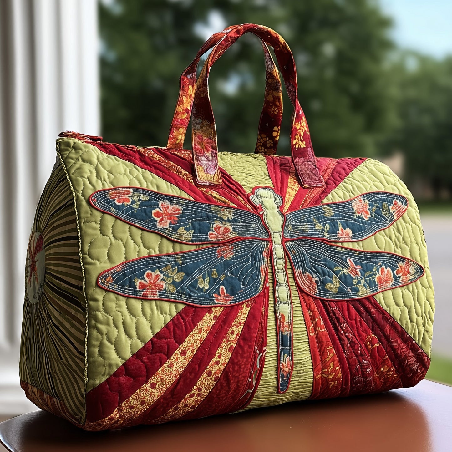 Gorgeous Dragonfly Quilted Duffle Bag GFTONT2285