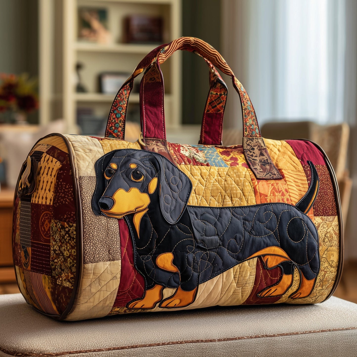 Dachshund Quilted Duffle Bag GFTONT2319