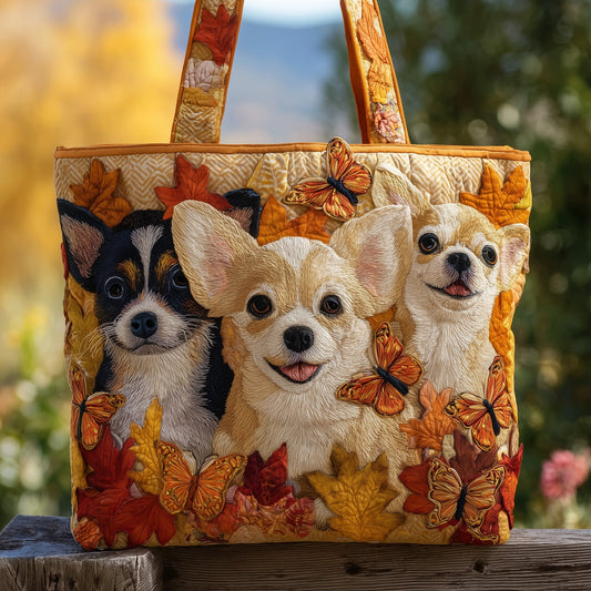 Autumn Chihuahua Quilted Tote Bag GFTONT2339