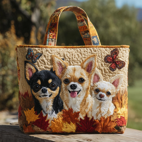 Autumn Chihuahua Quilted Tote Bag GFTONT2341