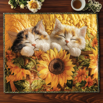 Cat in Bloom Quilted Placemat GFTONT2355