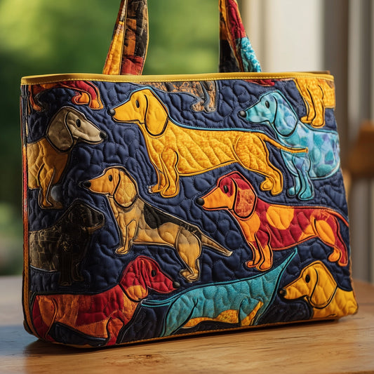 Dachshund Paw Quilted Tote Bag GFTONT2371