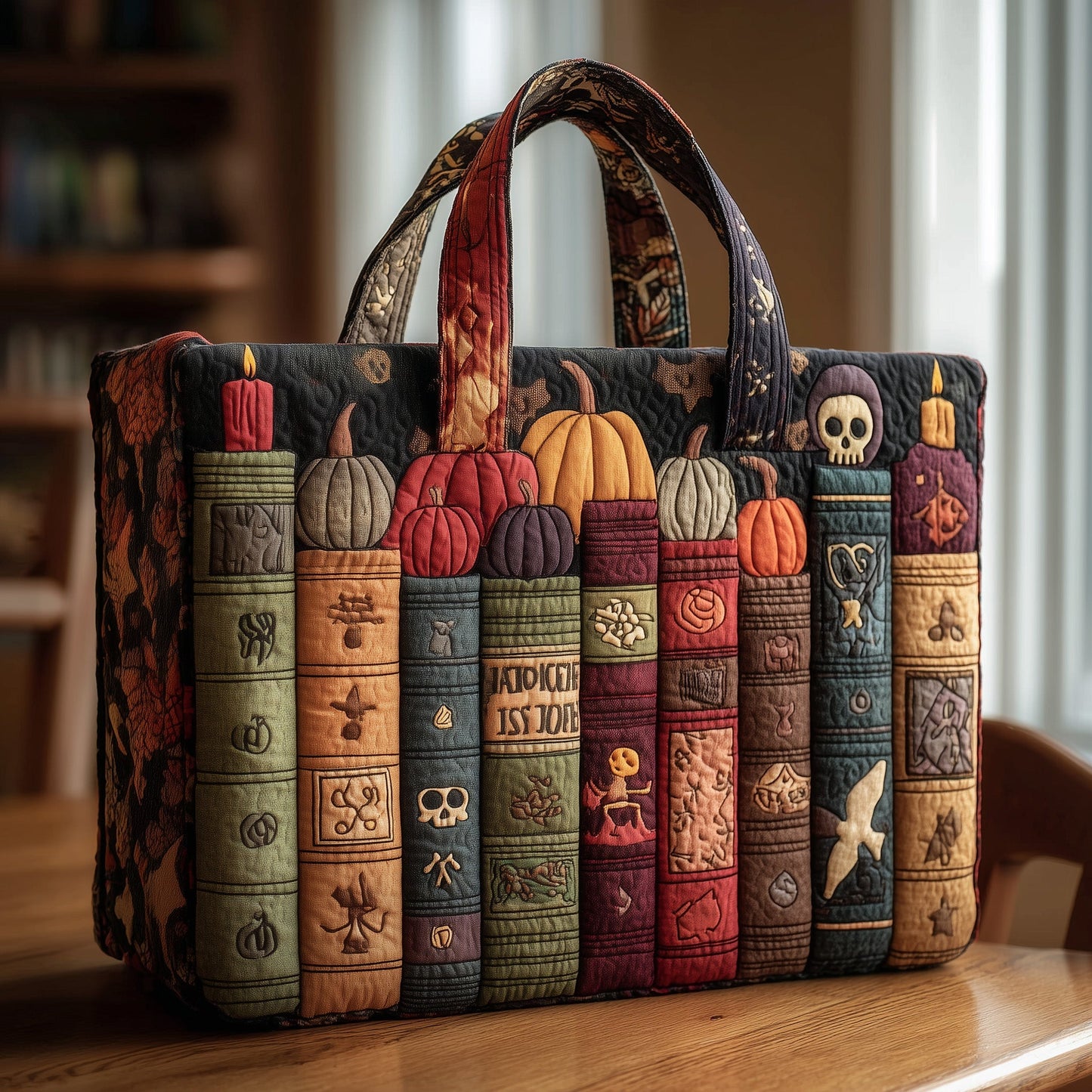 Spooky Books Quilted Tote Bag GFTONT2377