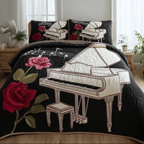 Grand Piano 3-Piece Quilted Bedding Set GFTONT2388