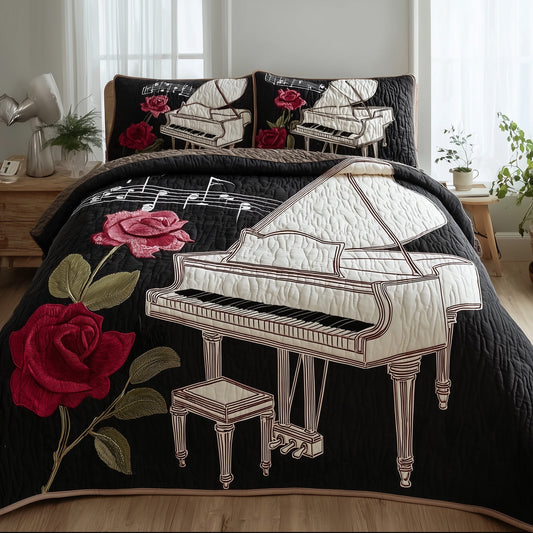 Grand Piano 3-Piece Quilted Bedding Set GFTONT2388