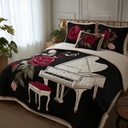 Grand Piano 3-Piece Quilted Bedding Set GFTONT2389