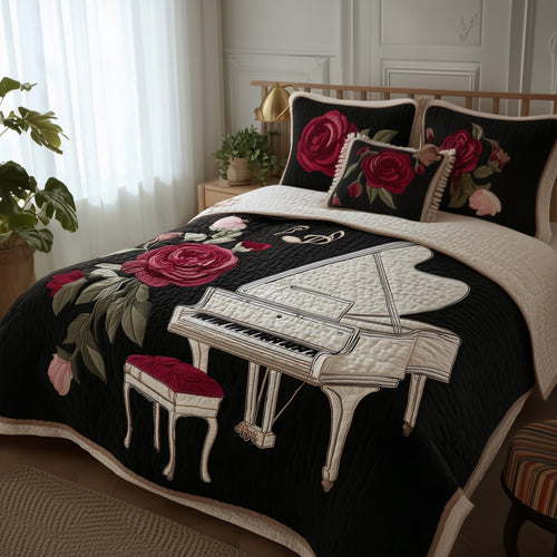 Grand Piano 3-Piece Quilted Bedding Set GFTONT2389